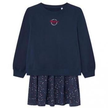 Vestido Tilda Pepe Jeans para niña, casual, manga larga, sostenible, azul marino (14 años = 164 cm)