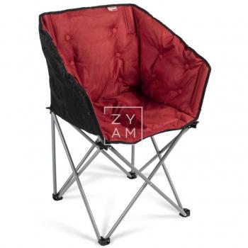 Silla Plegable Kampa TUB Ember Roja con paraguas incorporado, estructura ligera y resistente, fácil de transportar y almacenar, ideal para camping y actividades al aire libre