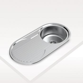 Fregadero Sobre Encimera Cata RD-1, 45cm, Una Cubeta, Escurridor Derecha, Inox