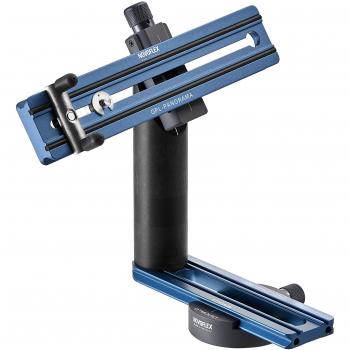 Kit panorámico Novoflex VR-SLANT para ópticas Ojo de pez, adaptador de trípode ajustable en altura (máx. 22 cm), color azul y negro