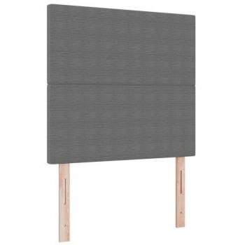 Cabecero de cama LED con luces de tira, tela gris claro, 80 cm