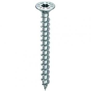 Tornillo HECO TOPIX-plus 6x120 mm - Cabeza Avellanada Torx T-30 - Acero Galvanizado - Rosca Total - Caja de 100 unidades