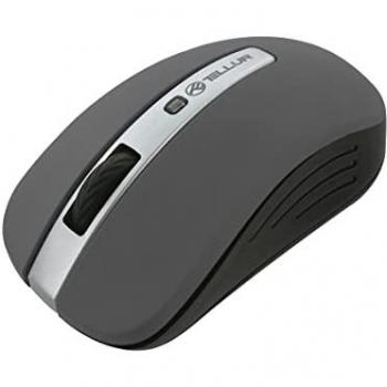 Ratón Inalámbrico Tellur Basic LED Gris Antracita, Ligero, Plug & Play, Alcance 10 m, Receptor Nano USB