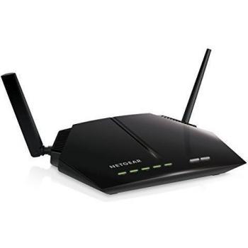 Netgear D 6220-100ITS AC1200 Mbps Modem Router Wifi, VDSL/ADSL/Fibra, Gigabit 4 Puertos, 1 Puerto WAN, Dual Band, Procesador de Doble Núcleo, 400 MHz, 1 Puertos USB 2.0, Color Negro