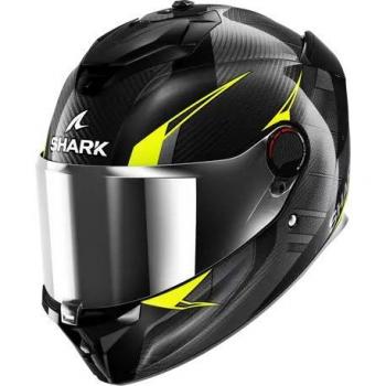 Shark Casco Integral Spartan GT Pro Kultram Carbono-Negro Cromado  - Carbono, color negro y cromado, diseño aerodinámico, sistema de ventilación avanzado, forro interior desmontable y lavable, visera