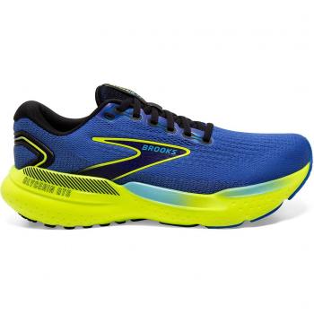 Brooks Glycerin GTS 21 Men's Running Sneakers - Blue/Yellow, Size 42.5 (EUR)