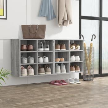 Mueble zapatero Sonoma de 2 piezas gris 52,5x30x50 cm
