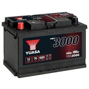 Yuasa YBX3086 Batería de coche SMF Starter recargable 12V 75Ah 650A
