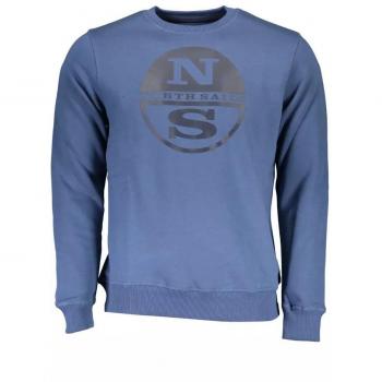 North Sails Men's Blue Cotton Sweatshirt - 3XL Stylish Logo Design