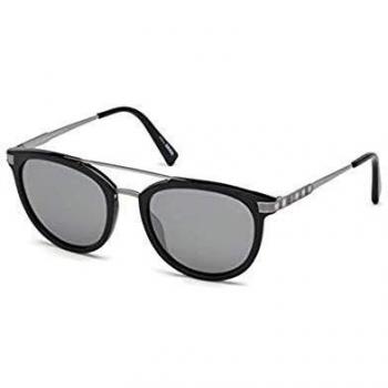 Ermenegildo Zegna Black/Grey Sunglasses, Multicolor unisex, Size: 54 MM