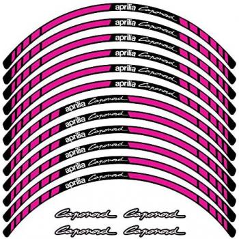 Kit de Pegatinas Compatibles con Llantas de Moto Aprilia Caponord Mod.2