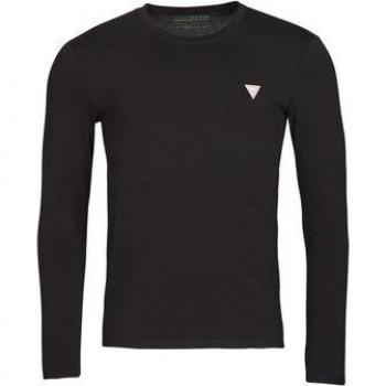Guess Long Sleeves T-Shirt - Black Cotton - Size L