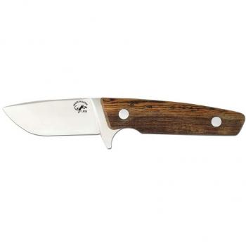 Electropolis Cuchillo Salamandra con cachas bocote, Hoja de cm, Mango 12,2 cm, Peso 160 Gramos, Funda de Cuero y magnesio incluidos, 208051 + pañuelo desenfunda
