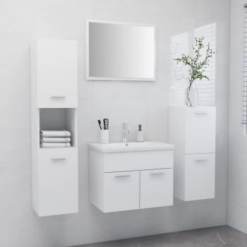 Juego de muebles de baño de madera de ingeniería blanco Día y Noche