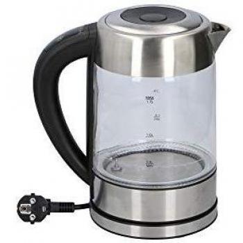 Hervidor de Cristal, DUNLOP 1,7 L Hervidores de Agua Electrico con Iluminación LED Interior, 2200W de potencia, libre de BPA y sistema de protección contra la ebullición en seco, Desconexión automátic