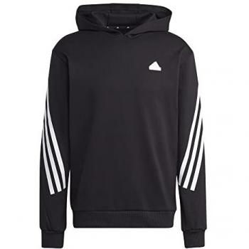 Felpa con Capucha Adidas 3 Rayas Hombre Talla M Color Blanco/Negro
