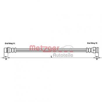 Metzger 4110228 Tubo flexible de frenos
