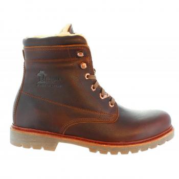 Panama Jack Aviator Men's Mid Boots - Waterproof Brown Leather with Fur Lining