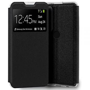 Funda Libro Soporte con Ventana Negra para TCL 20 R 5G