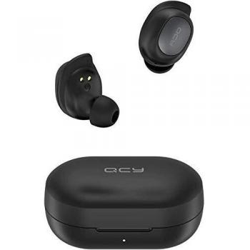 QCY T9S Mini Auriculares TWS Bluetooth 5.0 Resistencia al Sudor IPX4, Micrófonos Integrados, Sistema de Baja Latencia y Tecnología de Reducción del Ruido Inteligente.
