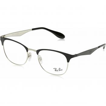 Ray-Ban 0Rx6346, Monturas de Gafas Unisex-Adulto, Top Black on Silver, 50