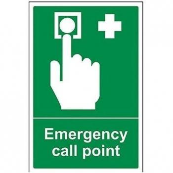 vsafety 23009 au-rllamada de emergencia punto condiciones de seguridad general señal, plástico rígido, vertical, 200 mm x 300 mm, verde