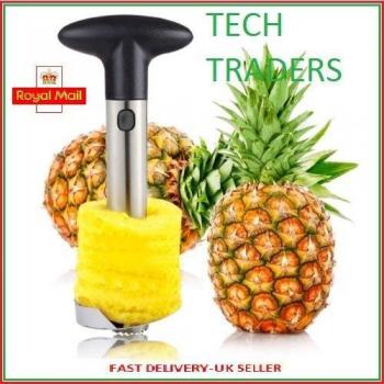 Tech Traders TTPINES Cortador de piña de Frutas de Acero Inoxidable, 0 W