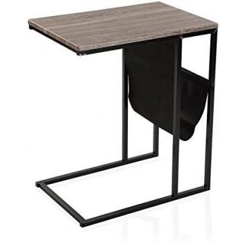 Mesa auxiliar Versa Metal con revistero (35 x 61 x 52 cm)