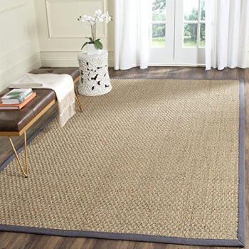 Safavieh Natural Fiber Beige/Dark Gray Area Rug 5' x 8'