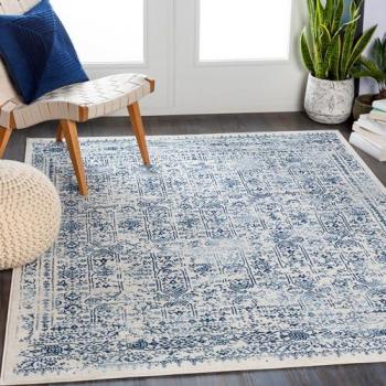 Surya Vintage Oriental Area Rug PENZA, Rectangular, 9mm Pile Height, Blue/White, 160x215 cm