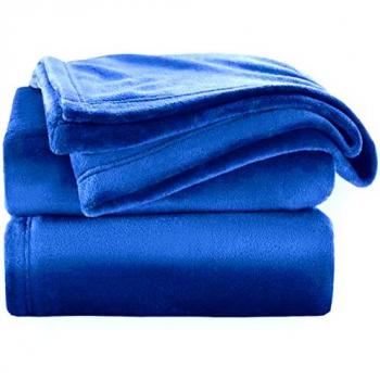Manta de Sofá de Terciopelo 100% Microfibra Suave Sedalina Azul 220x240 cm