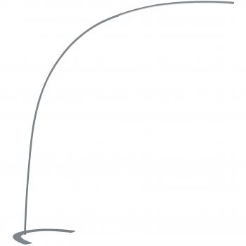 Trio Lighting LED Shanghai Lámpara de pie, 18 W, Plateado, 210 cm