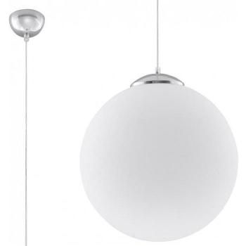 Lámpara Colgante UGO 30 E27 Vidrio/Acero Blanco/Cromo Sollux Lighting French Sky LEDBOX