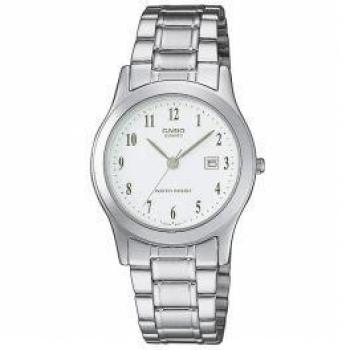 CASIO COLLECTION WOMEN LTP-1141PA-7BEG 36MM PLATA Y BLANCO