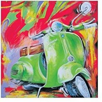 Panel Decorativo Colle Vespa II, Madera, Multicolor, 100x3x100 cm, Listo para colgar