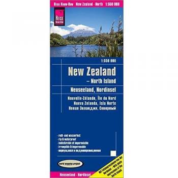 Mapa de Nueva Zelanda Isla Norte 1:550.000 impermeable y resistente al agua - Reise Know-How