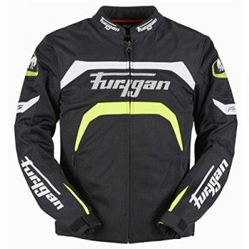 Furygan Arrow Vented Chaqueta, Hombre, Noir-Blanc-Jaune Fluo, 3XL