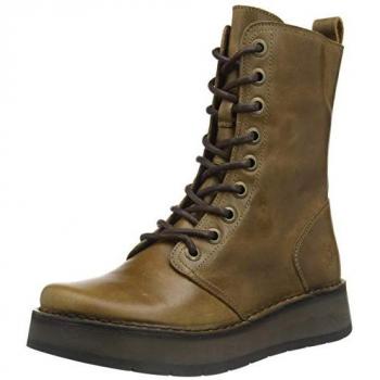 Fly London Rami043 Leather Lace-Up Ankle Boots - Brown/Camel
