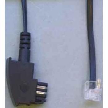 Cable Telefónico E+P T 87/3 ISDN 3.0m con Conector TAE F y Conector RJ-11 (6/2) - Accesorios para Teléfonos