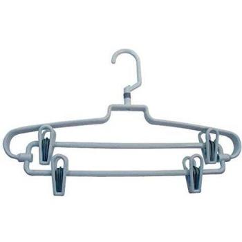 MSV Percha PLASTIFICADA Multi Pinzas, Blanco, 41x21x3 cm
