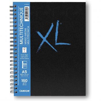 Cuaderno de bocetos Canson XL Mix Media 14,8x21 cm, 60 hojas, ligero, 160 g/m²