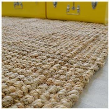 Alfombra Natural Bohémica de Yute 100% - 120 x 170 cm