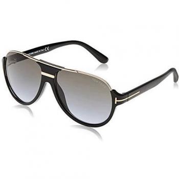 Tom Ford FT0334 Dimitry Black Sunglasses, Unisex, Size: 59 MM, Shiny Black with Green Gradient