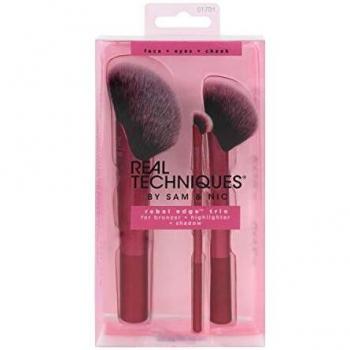Real Techniques Rebel Edge Trio Makeup Brush Set for Face, Cheeks and Eyes