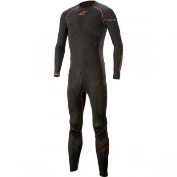 Alpinestars Traje de Capa Base Ride Tech Lite - Negro Rojo, Tallas XL y 2XL, material ligero, tecnología de gestión de humedad, diseño ajustado para mayor comodidad y rendimiento