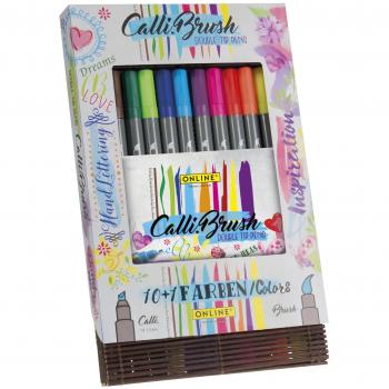 Estuche de 11 Rotuladores Calli Brush Doble Punta en Bambú para Caligrafía y Handlettering