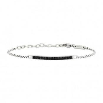 Pulsera Hombre Breil TJ3362 - Pulsera de acero inoxidable, diseño moderno, cierre de seguridad, acabado pulido y mate, tamaño ajustable