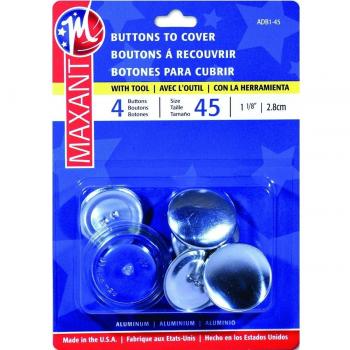 Maxant Button Cover Button Kit-Size 45 1-1/8 4/Pkg