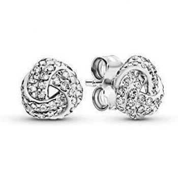 Pendientes Pandora Brillante Nudo de Amor290696CZ Plata y Circonitas