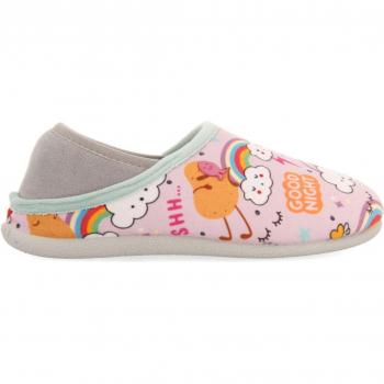 Zapatillas de casa cerradas de niña Hot Potatoes con material reciclado, Gioseppo Zapatillas de Estar por Casa Infantiles Rosa con Estampado de Patatillas Ancrum - Cómodas y Suaves